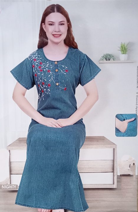 comfortable Denim Nighty for womendaily wear night wear