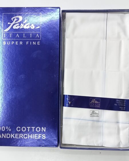 Paras Italia soft cotton white handkerchiefs 3500