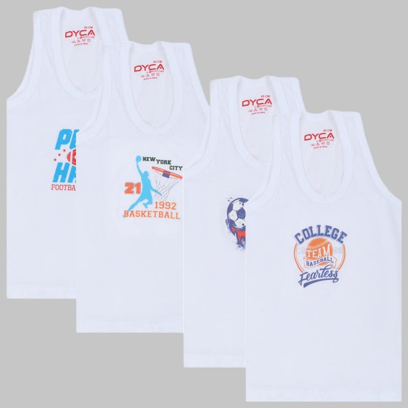 Boys White Vest