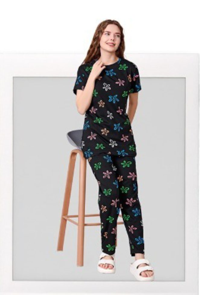 Womens flowral hosiery co-ord set