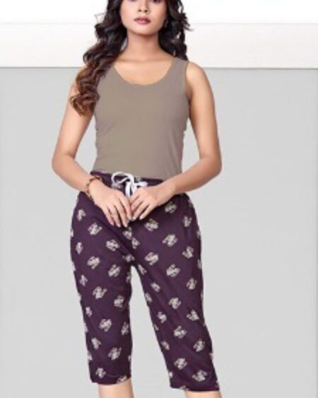 Combed Cotton Capri for women