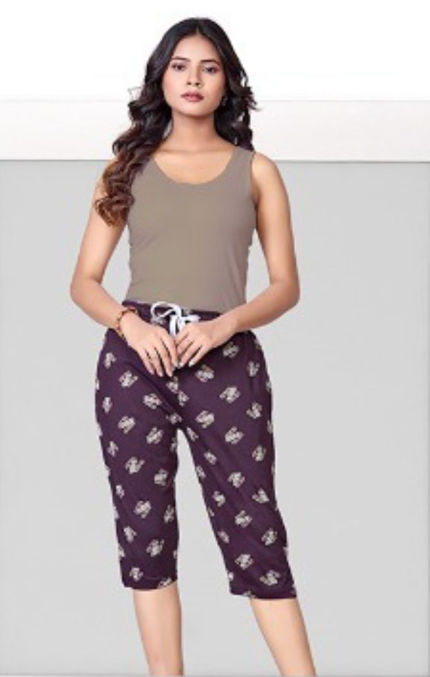 Combed Cotton Capri for women