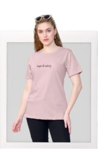 Women t shirt round neck