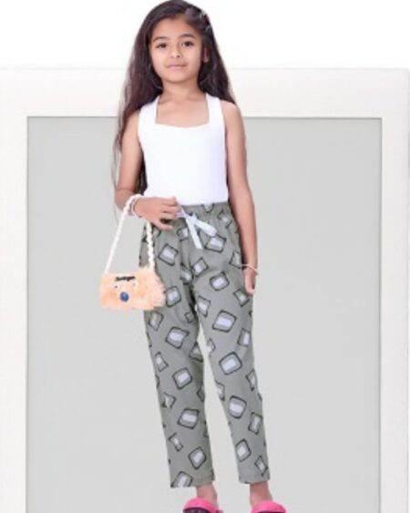 “Soft cotton printed lower pants for girls comfortable daily wear”