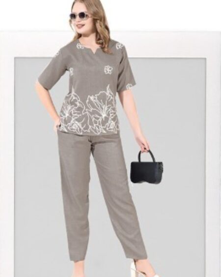 Primium Linan Embroidary Co-ord Set