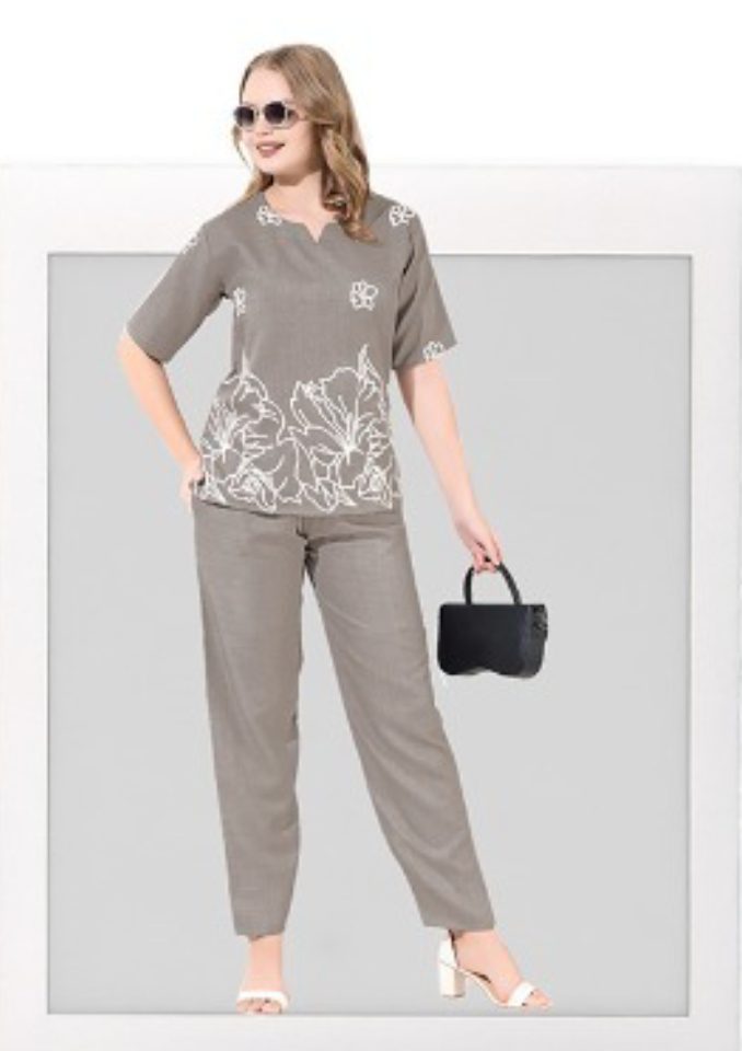 Primium Linan Embroidary Co-ord Set